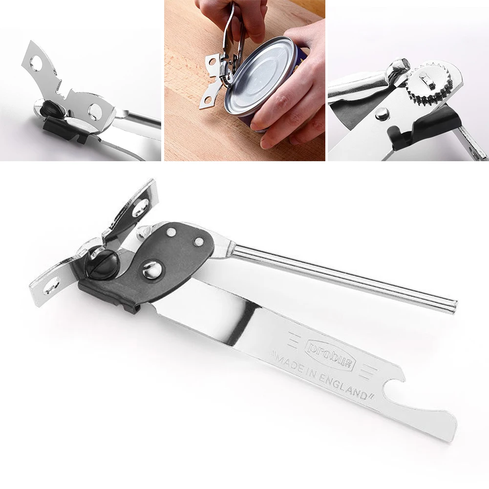 Kitchen Gadgets Needed - Ouvre-bouteille manuel multifonctionnel en acier inoxydable,