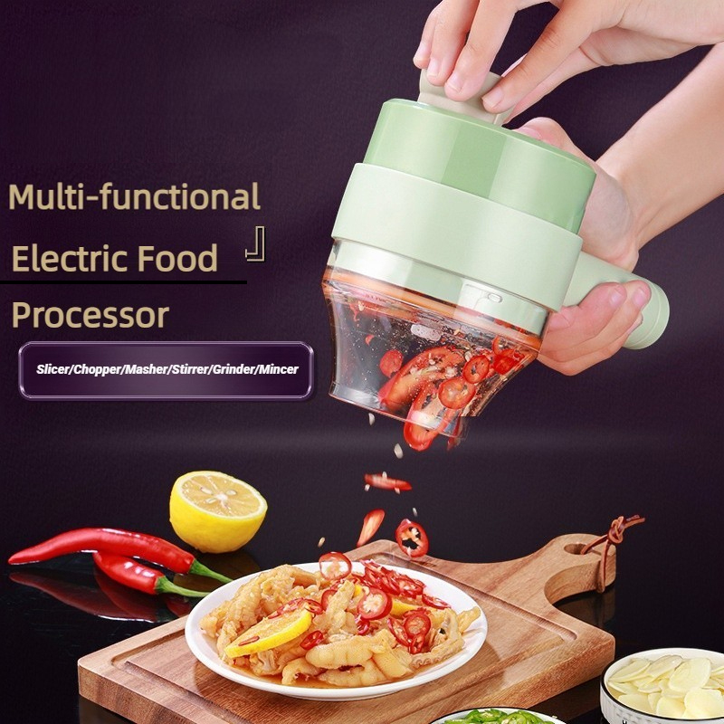 Kitchen Gadgets Electric - Robot culinaire électrique sans fil, coupe-légumes,