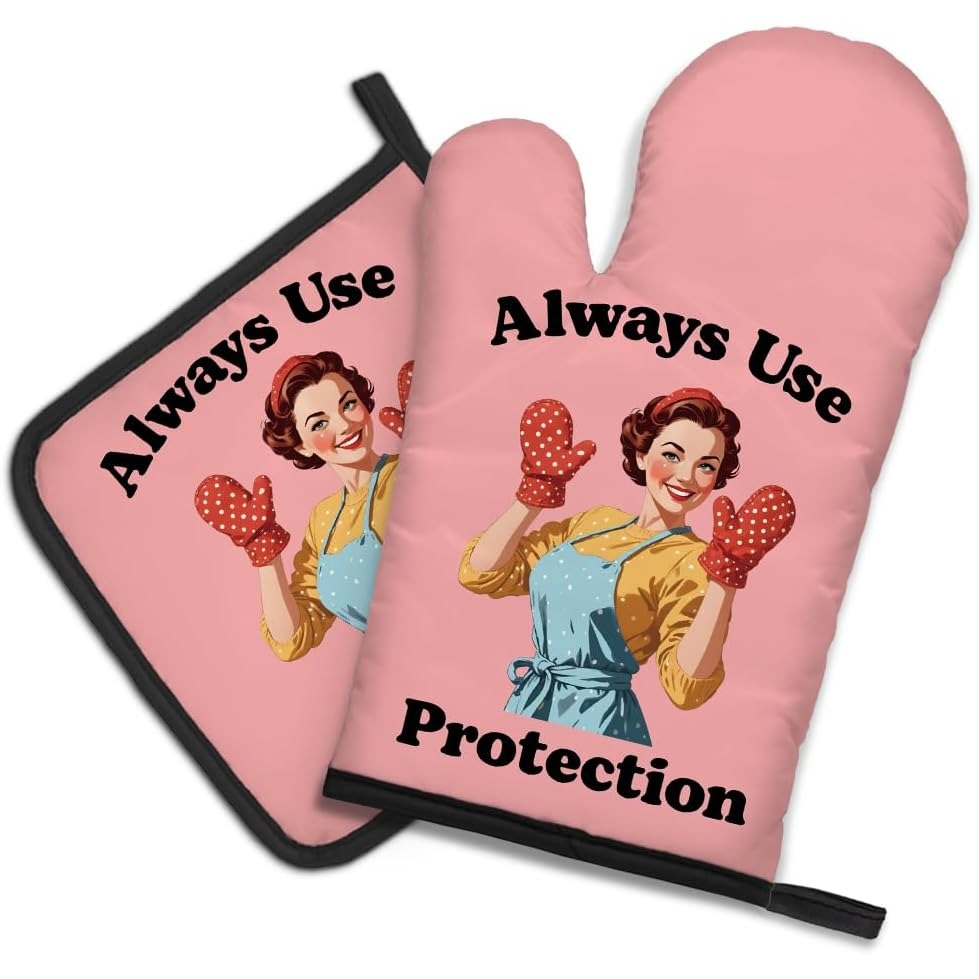 Funny Kitchen Gadgets Gifts - Ensemble de mitaines de four et