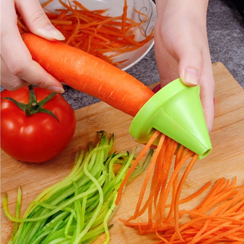Household Kitchen Gadgets Vegetable Cutter Silk Cutter - Broyeur à spirale multifonctionnel pour légumes