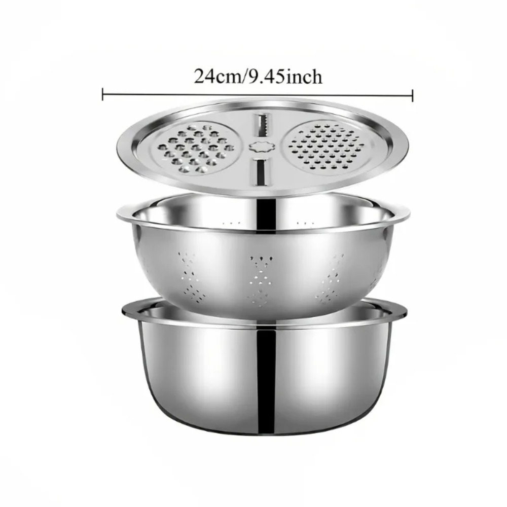 Ensemble de 3 pièces en acier  - Household Kitchen Gadgets Vegetable Cutter Silk Cutter avis et prix